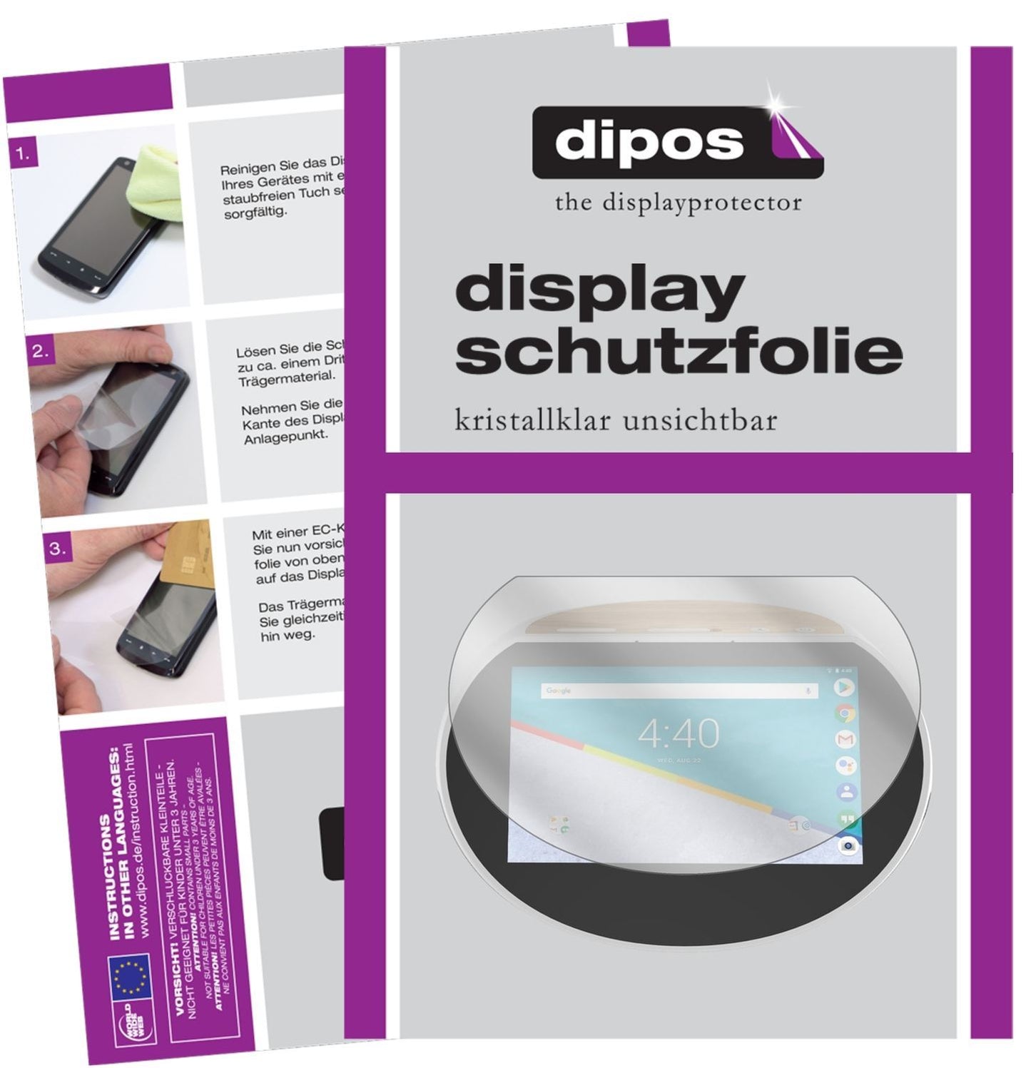 2x Schutzfolie klar für Archos Hello 5 Display-Sch (1)
