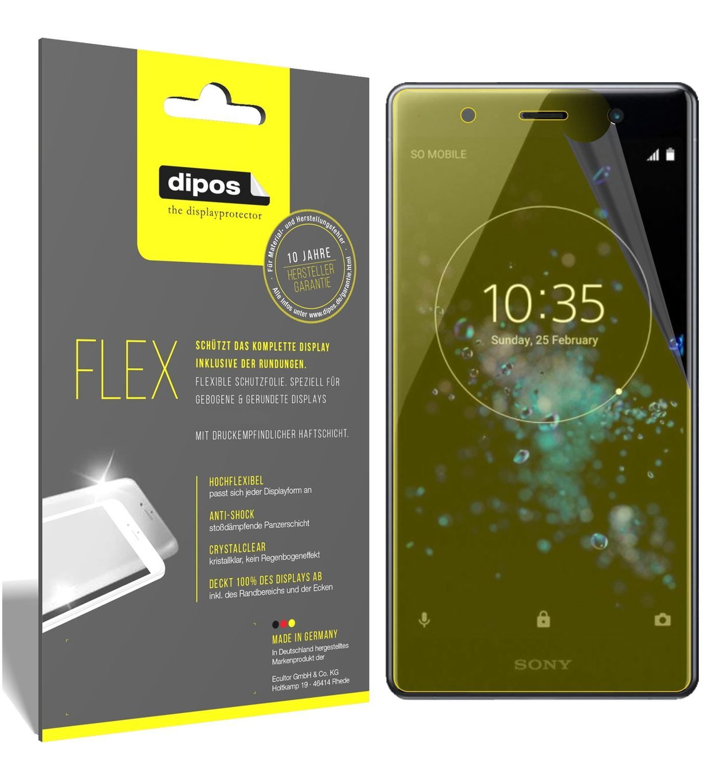 3x 3D Full Cover Schutzfolie für Sony Xperia XZ2 P (1)
