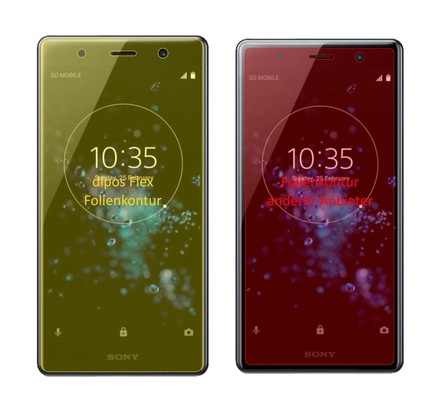 3x 3D Full Cover Schutzfolie für Sony Xperia XZ2 P (2)