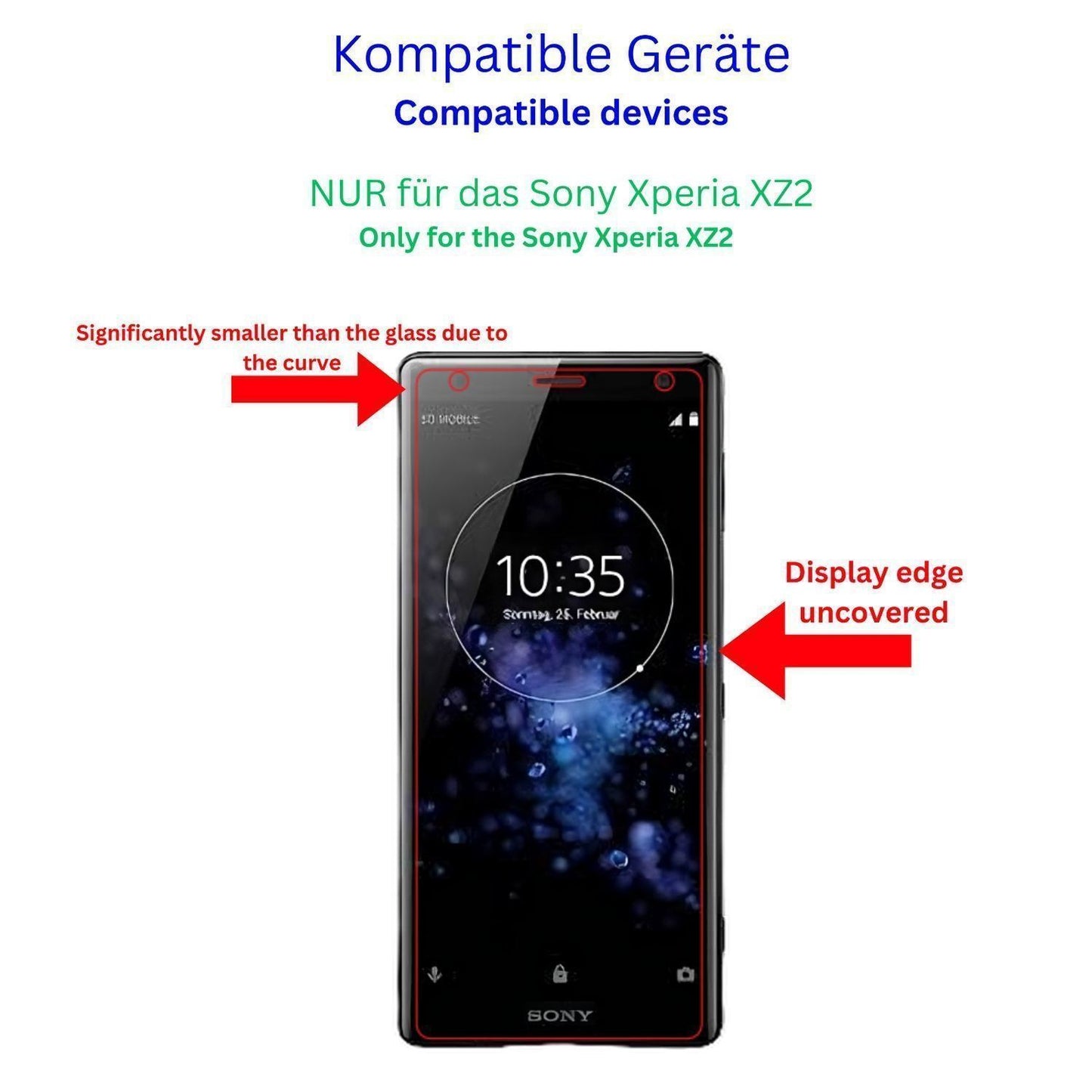 Blickschutzfolie für Sony Xperia XZ2 Premium matt  (3)