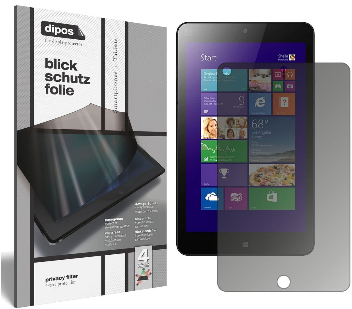 Blickschutzfolie für Lenovo Thinkpad 8 matt Schutz (1)