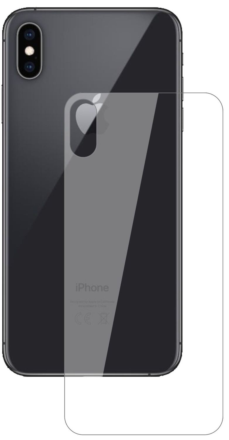 1x 9H Schutzfolie für Apple iPhone XS Max Rückseit (1)