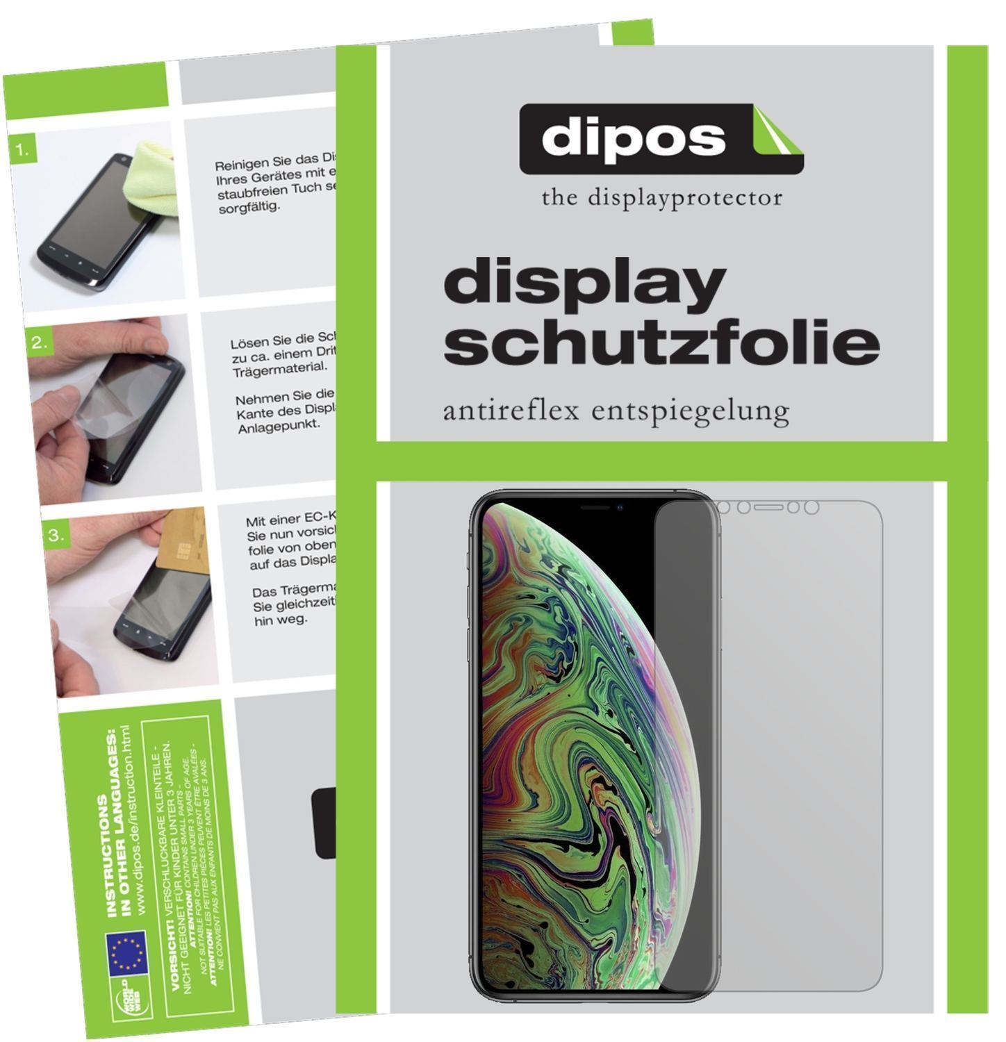 1x Schutzfolie matt für Apple iPhone XS Max Displa (2)