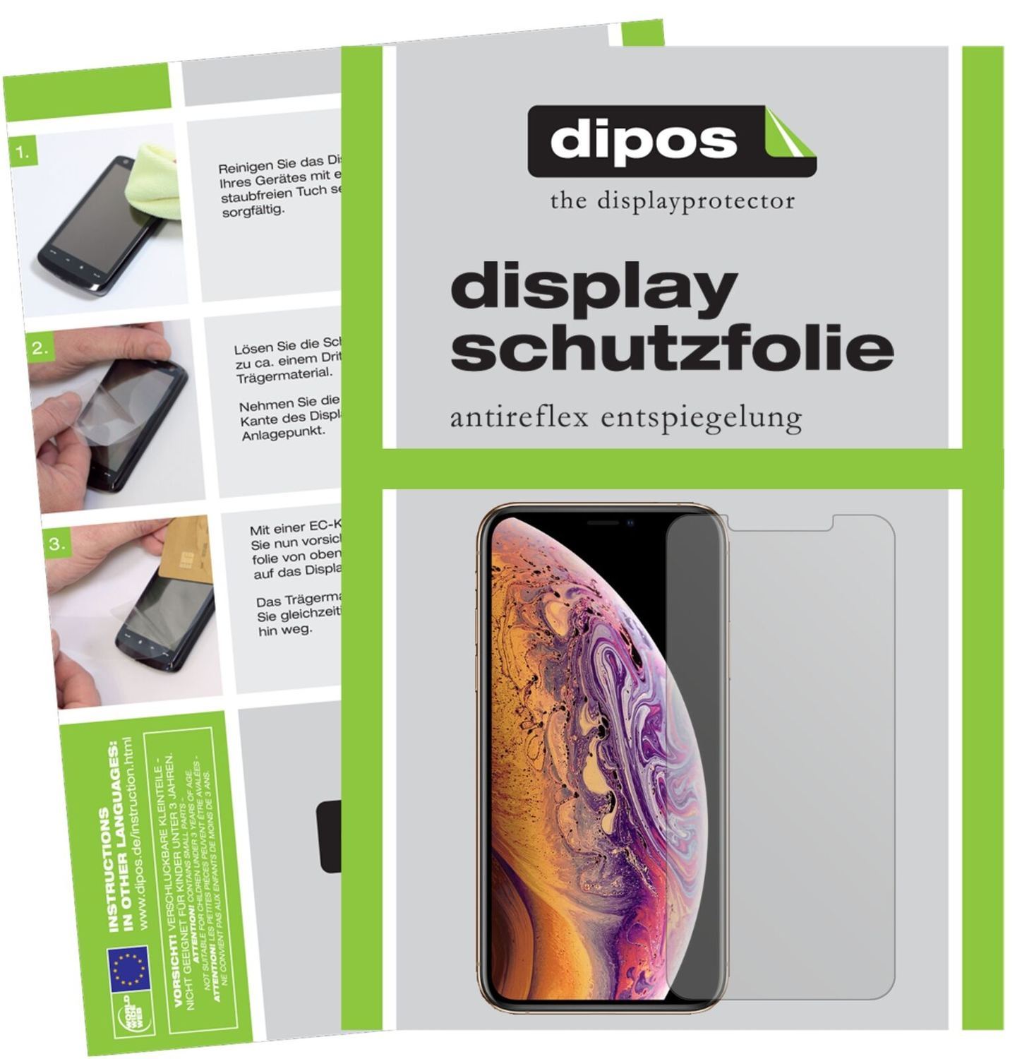 5x Schutzfolie matt für Apple iPhone XS Display-Sc (2)