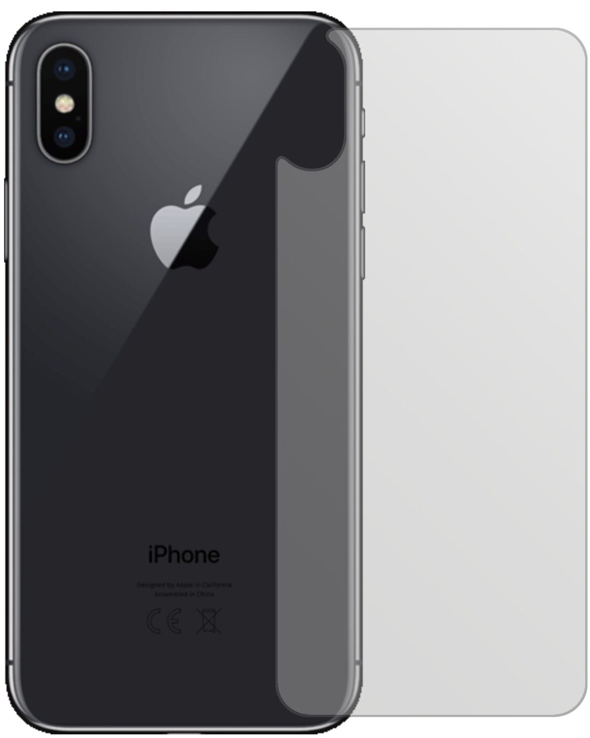 6x Schutzfolie matt für Apple iPhone XS Rückseite  (2)