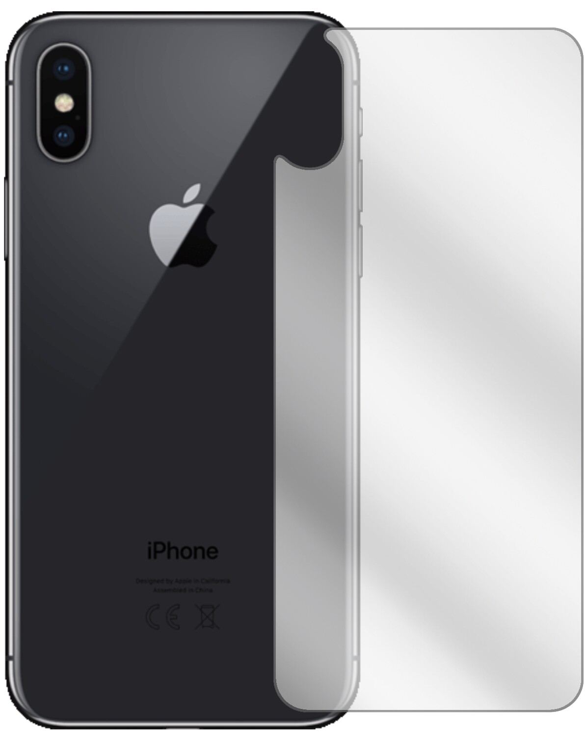 6x Schutzfolie klar für Apple iPhone XS Rückseite  (2)