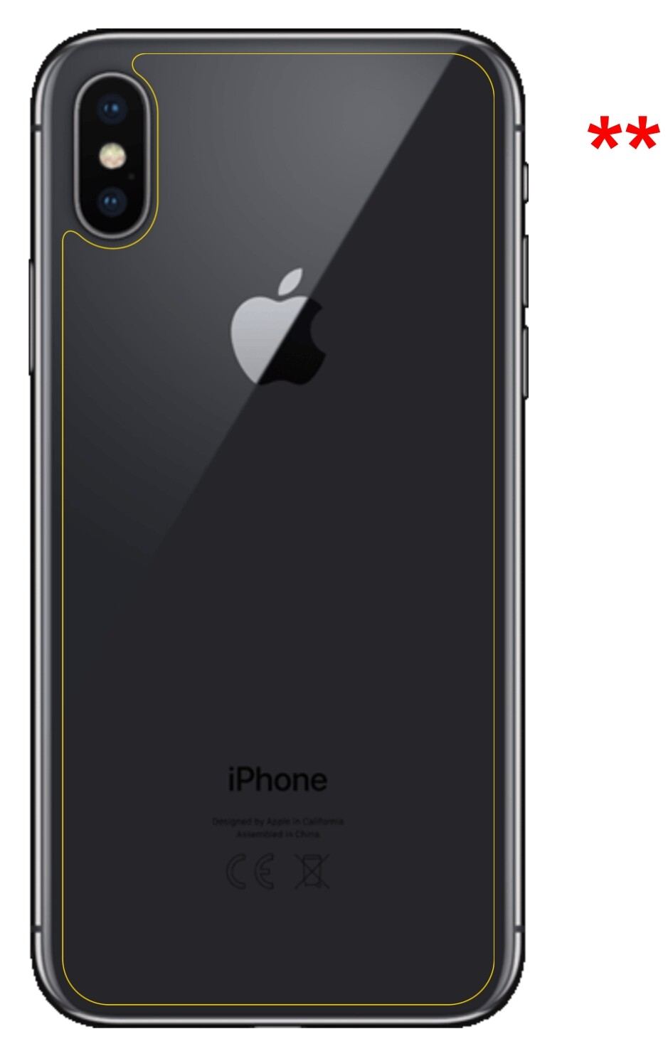 6x Schutzfolie klar für Apple iPhone XS Rückseite  (5)