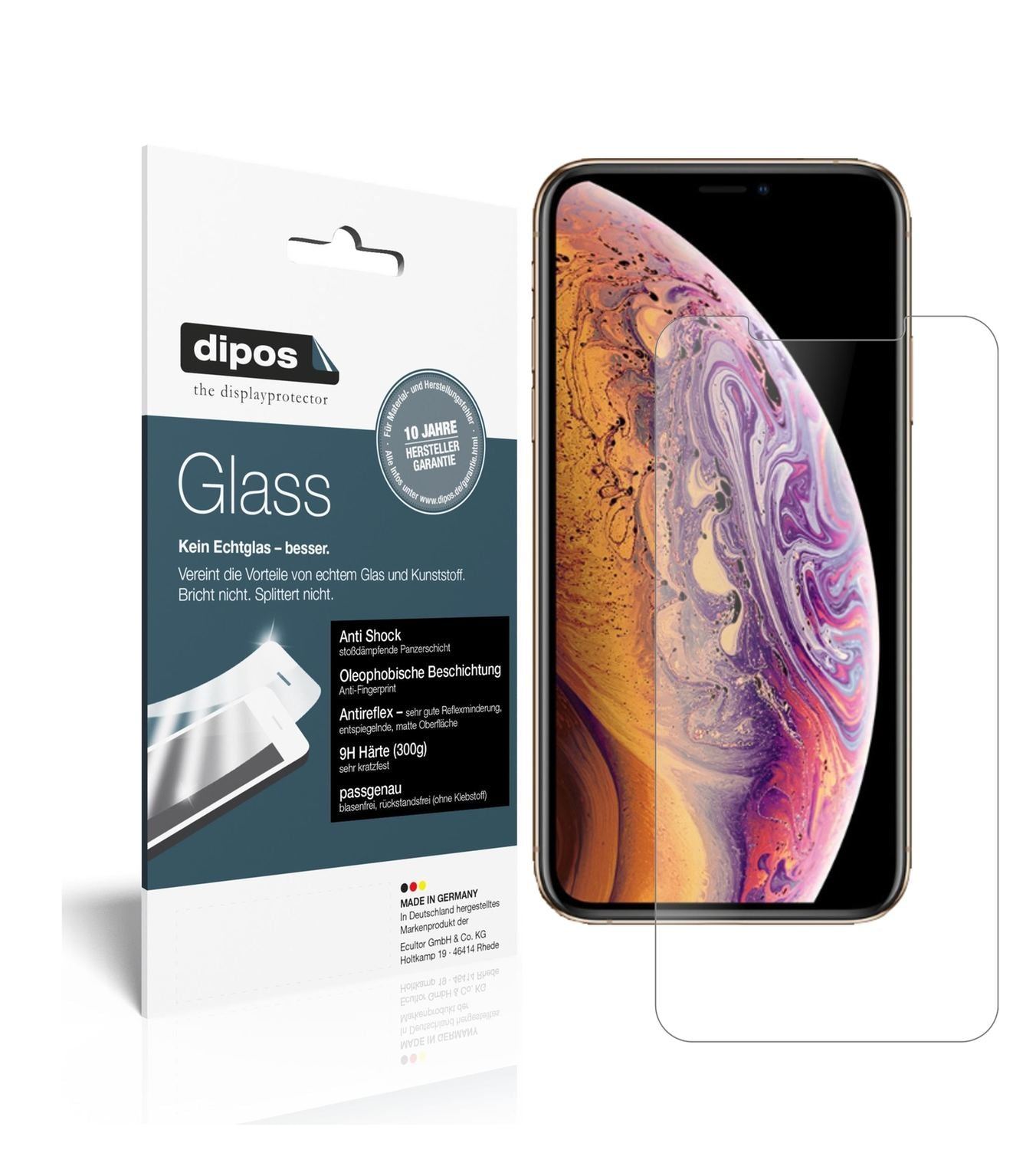 2x 9H Schutzfolie matt für Apple iPhone XS Panzerf (1)