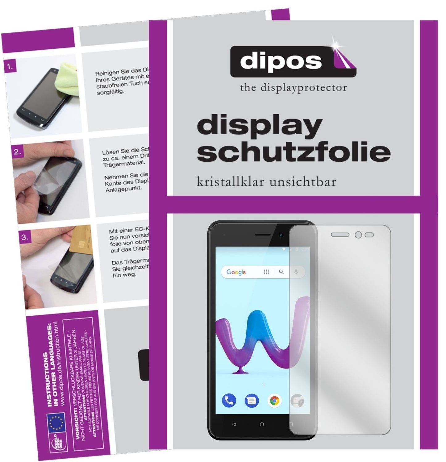 5x Schutzfolie klar für Wiko Sunny 3 Display-Schut (2)
