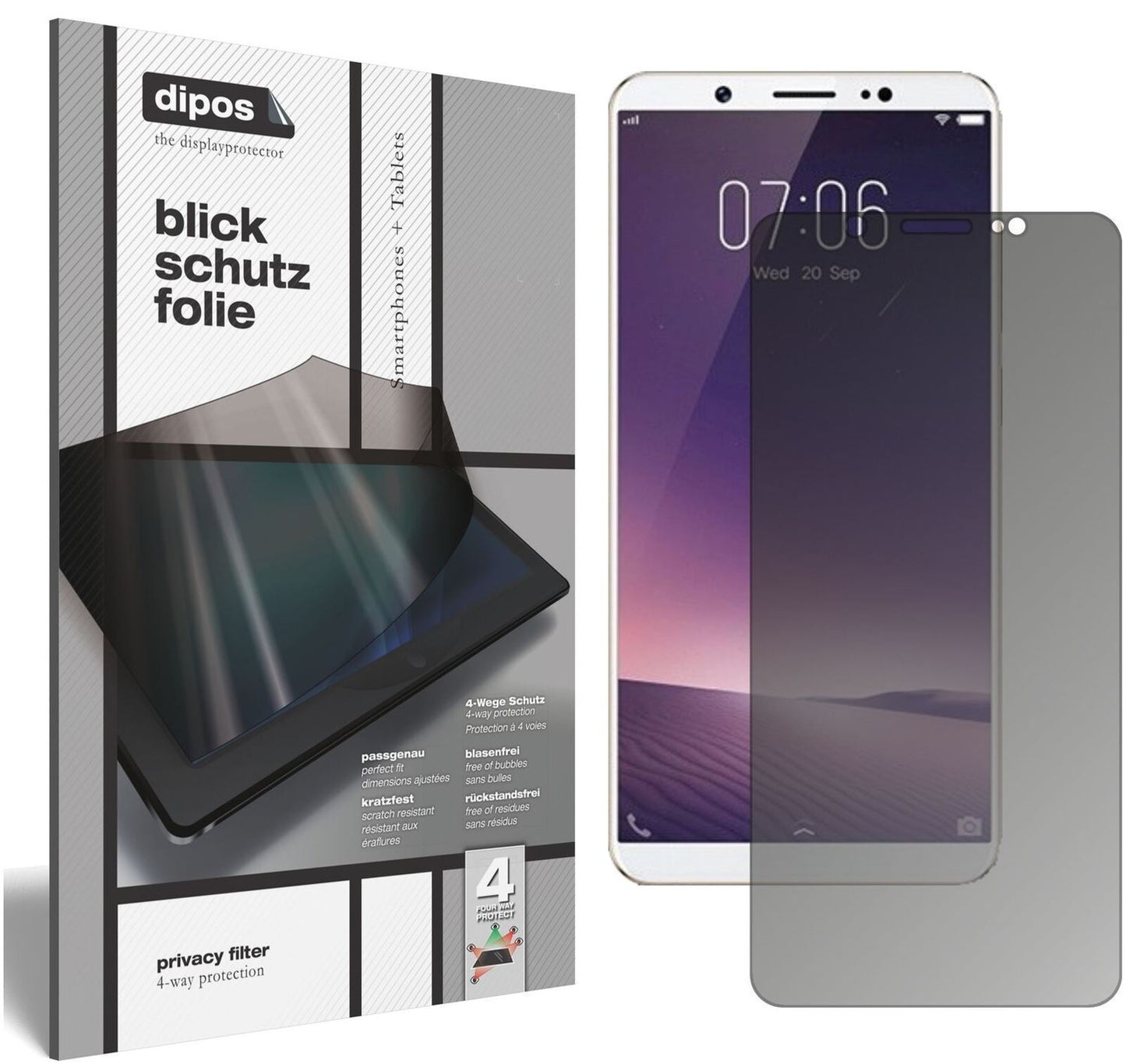 Blickschutzfolie für Vivo Z10 matt Schutzfolie Pri (2)