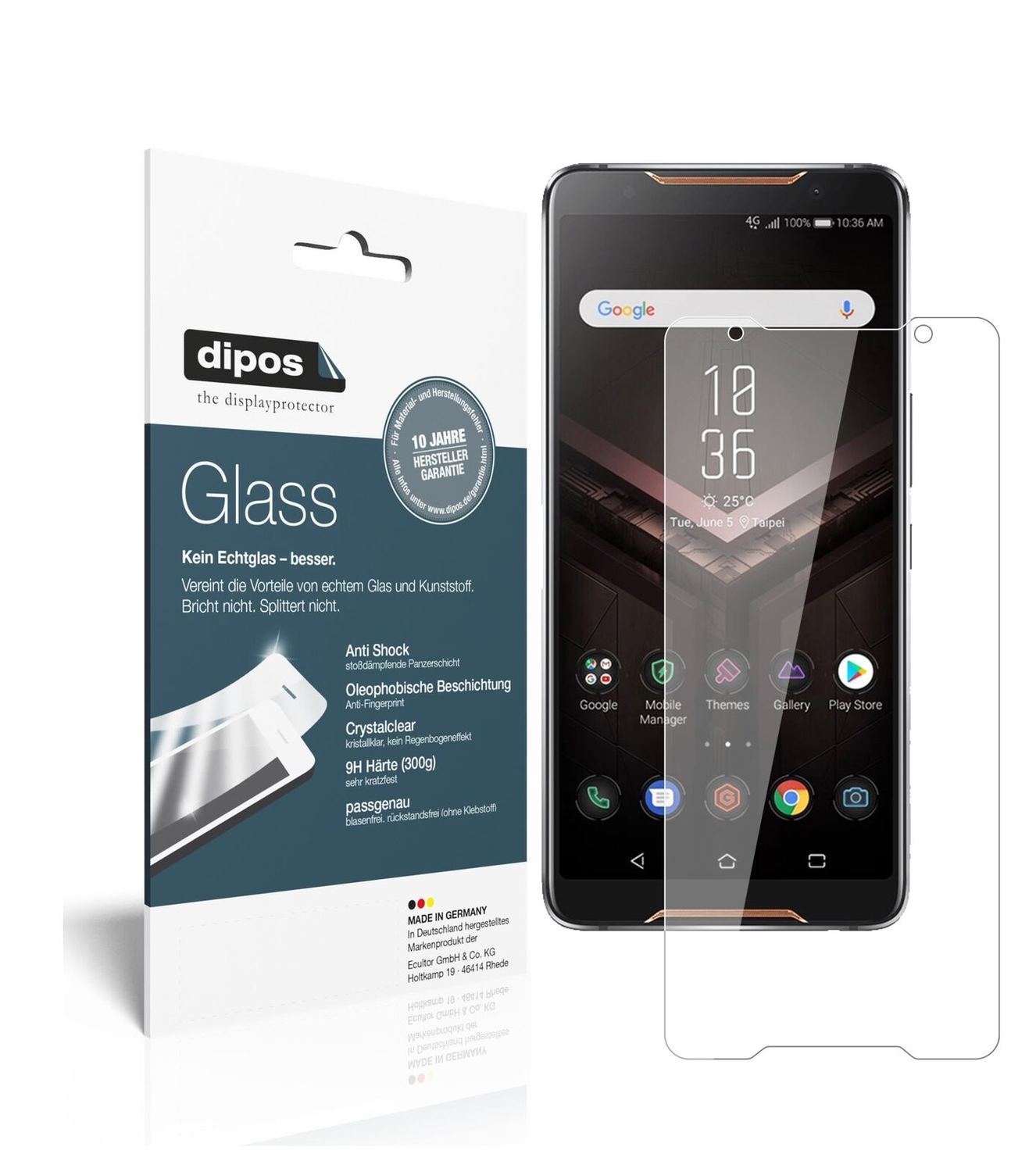 1x 9H Schutzfolie für Asus ROG Phone Panzerfolie (2)