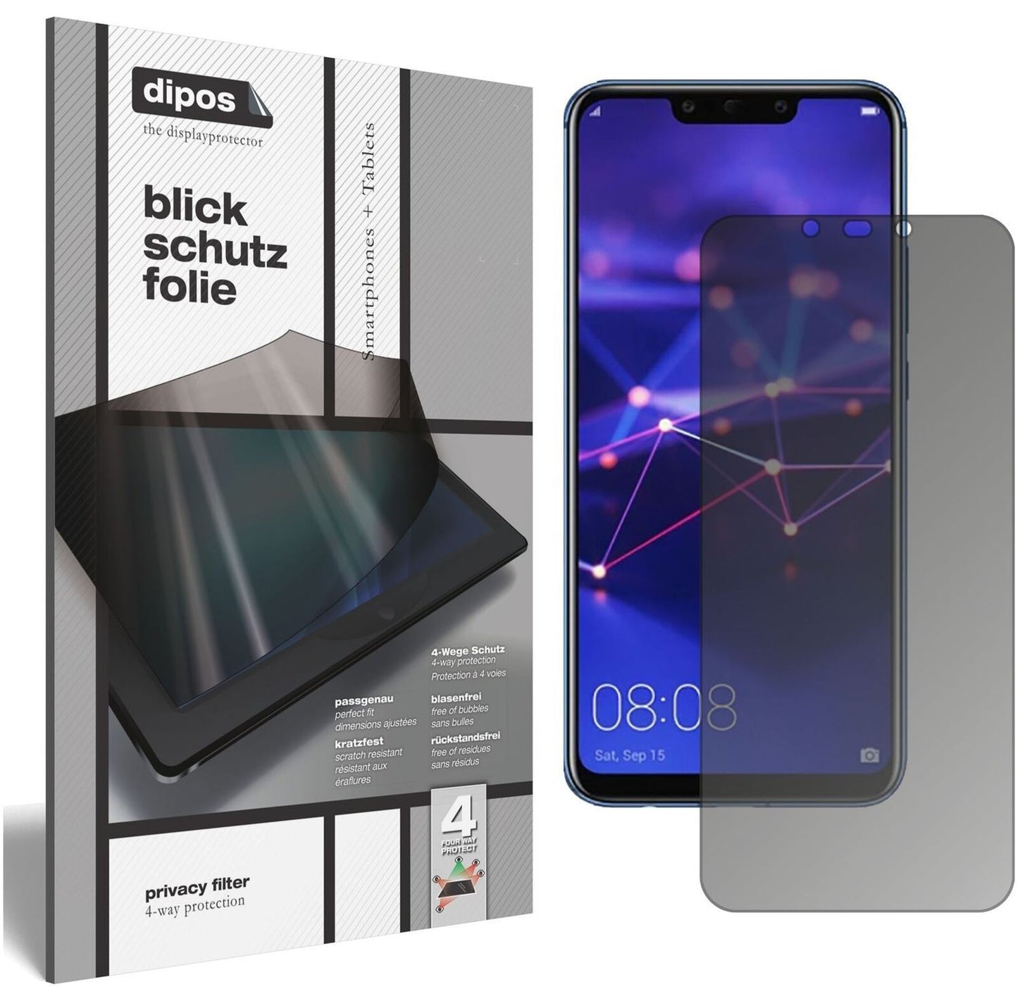 Blickschutzfolie für Huawei Mate 20 Lite matt Schu (2)