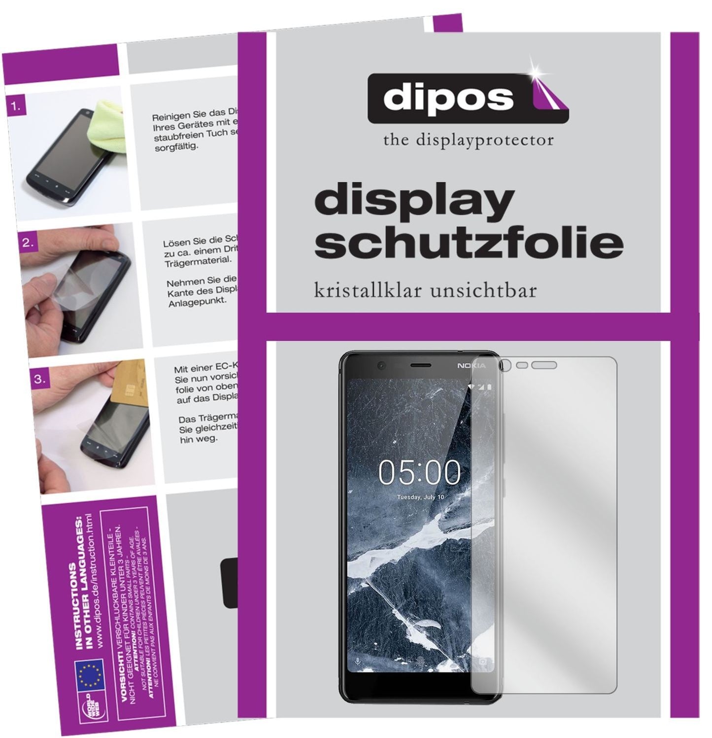 2x Schutzfolie klar für Nokia 46027 Display-Schutz (1)