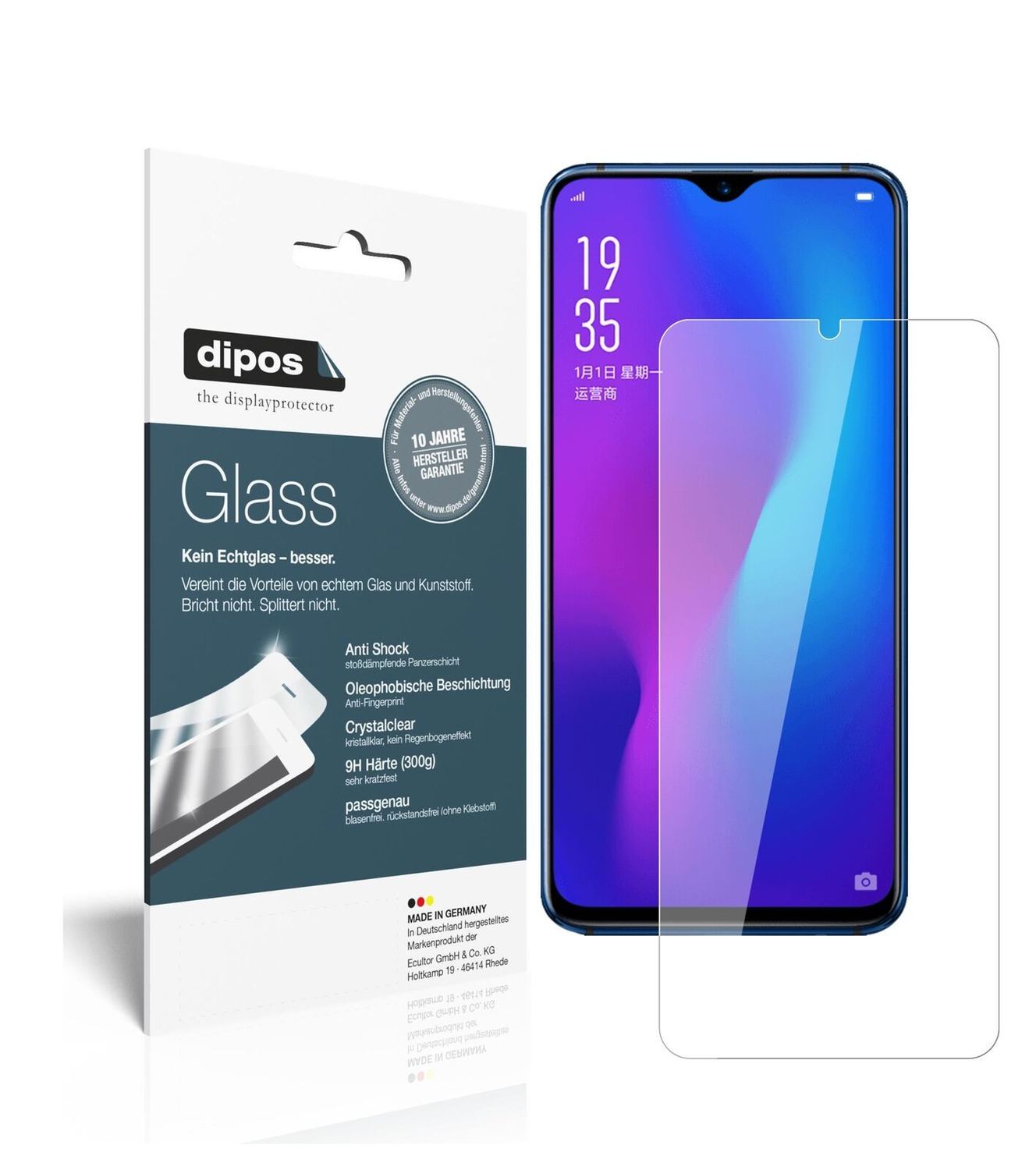 1x 9H Schutzfolie für Oppo R17 Panzerfolie (2)