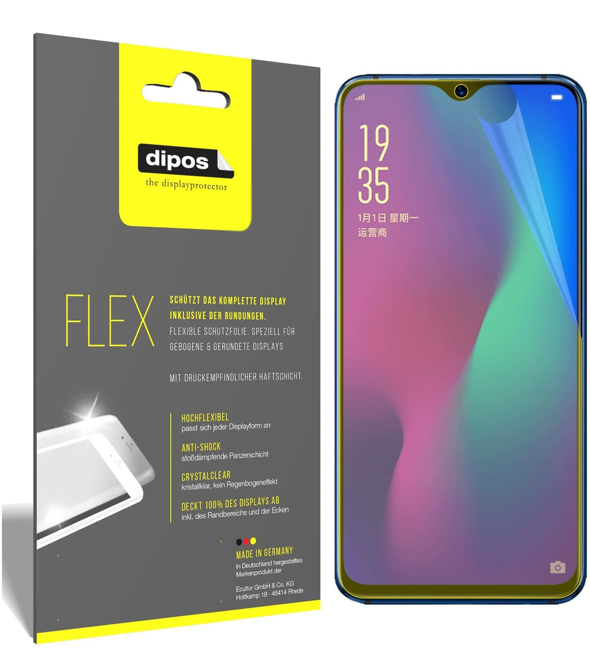 3x 3D Full Cover Schutzfolie für Oppo R17 (1)