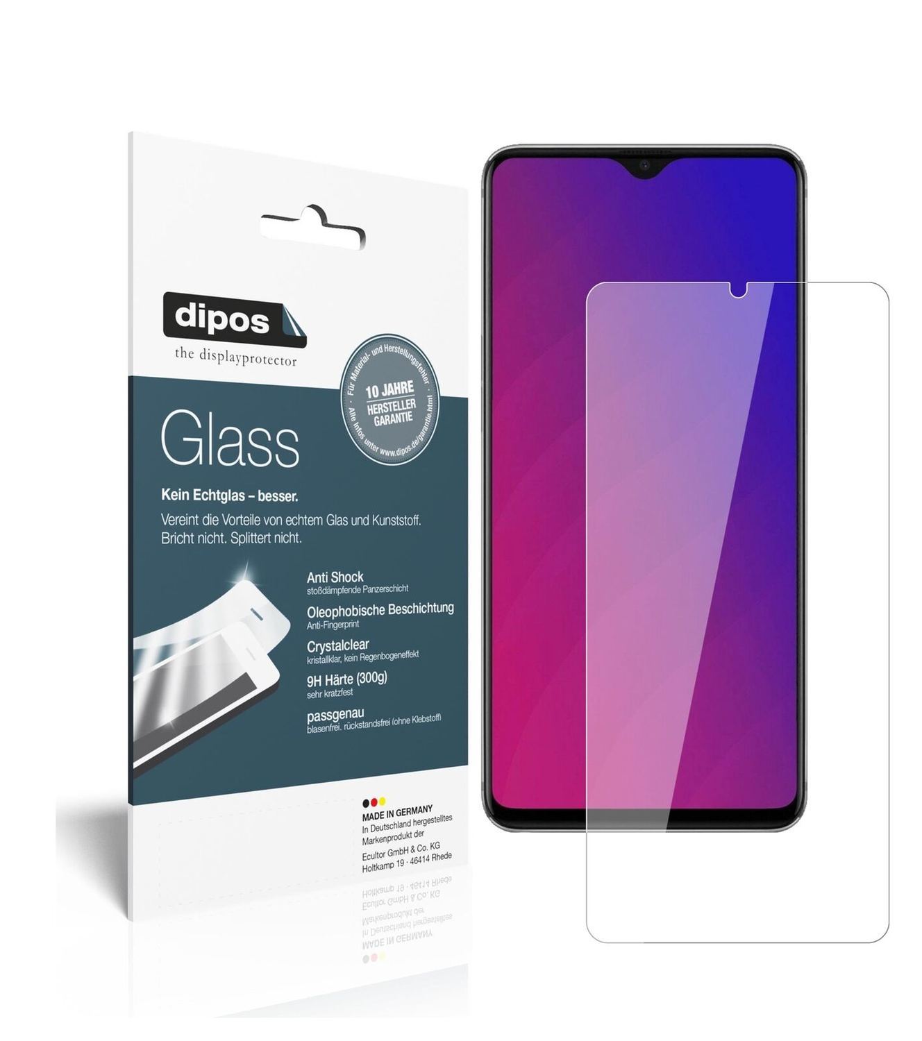 1x 9H Schutzfolie für Oppo F9 Pro Panzerfolie (2)