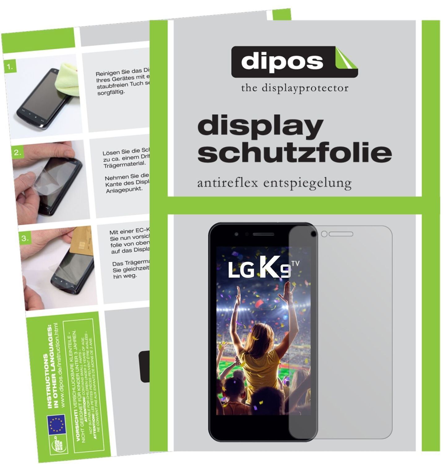 1x Schutzfolie matt für LG K9 Display-Schutzfolie (2)
