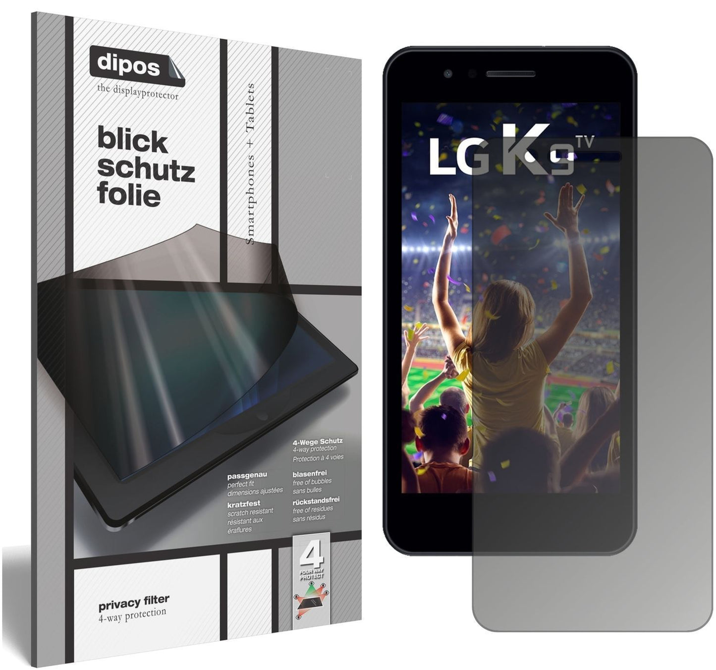Blickschutzfolie für LG K9 matt Schutzfolie Privac (1)