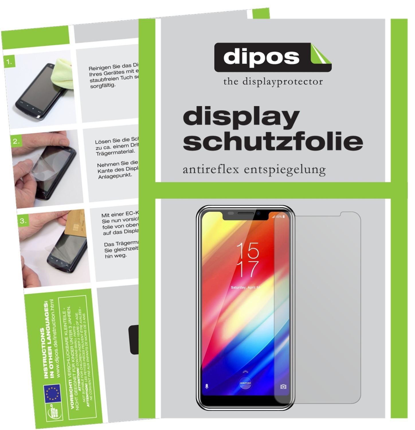 6x Schutzfolie matt für HomTom H10 Display-Schutzf (1)