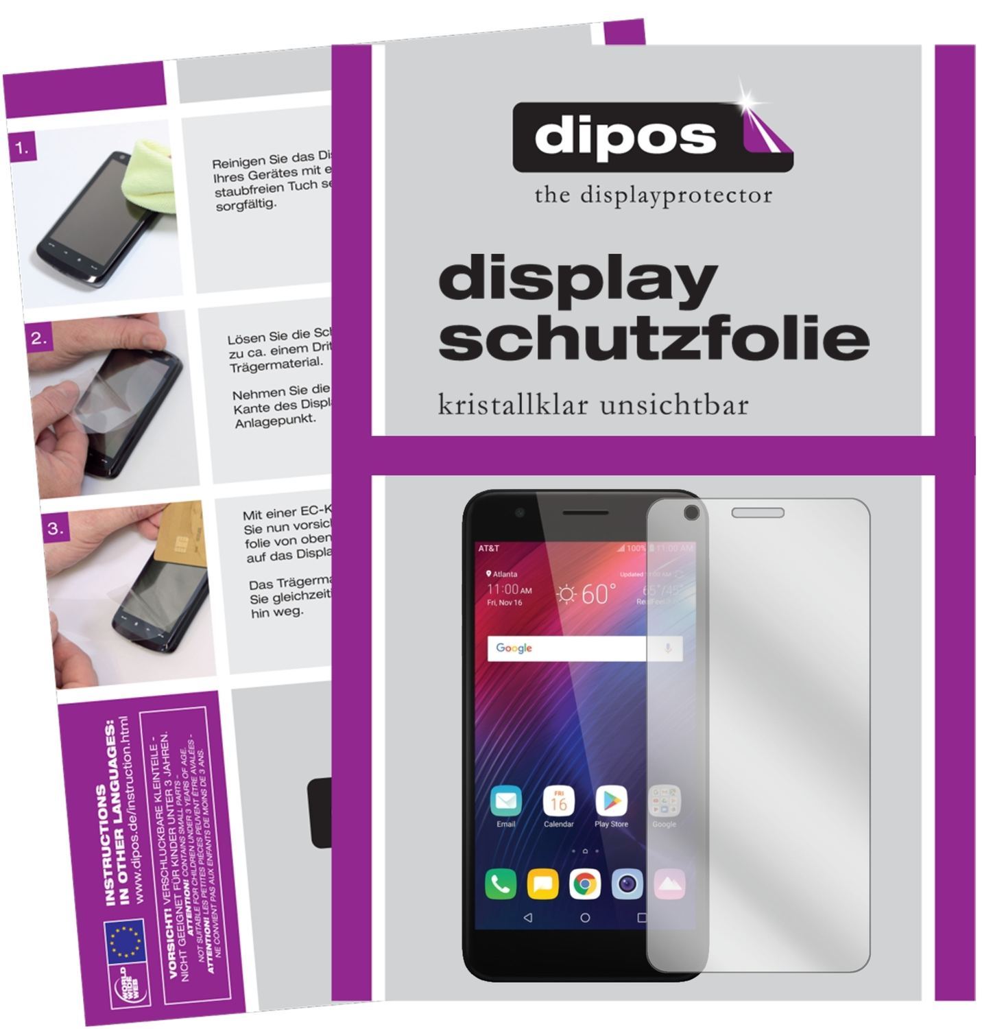6x Schutzfolie klar für LG Phoenix Plus Display-Sc (1)