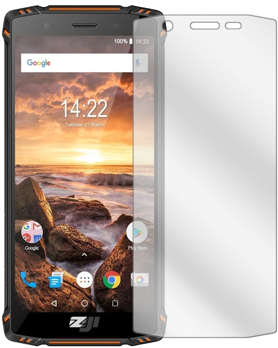 6x Schutzfolie klar für HomTom ZOJI Z9 Display-Sch (2)