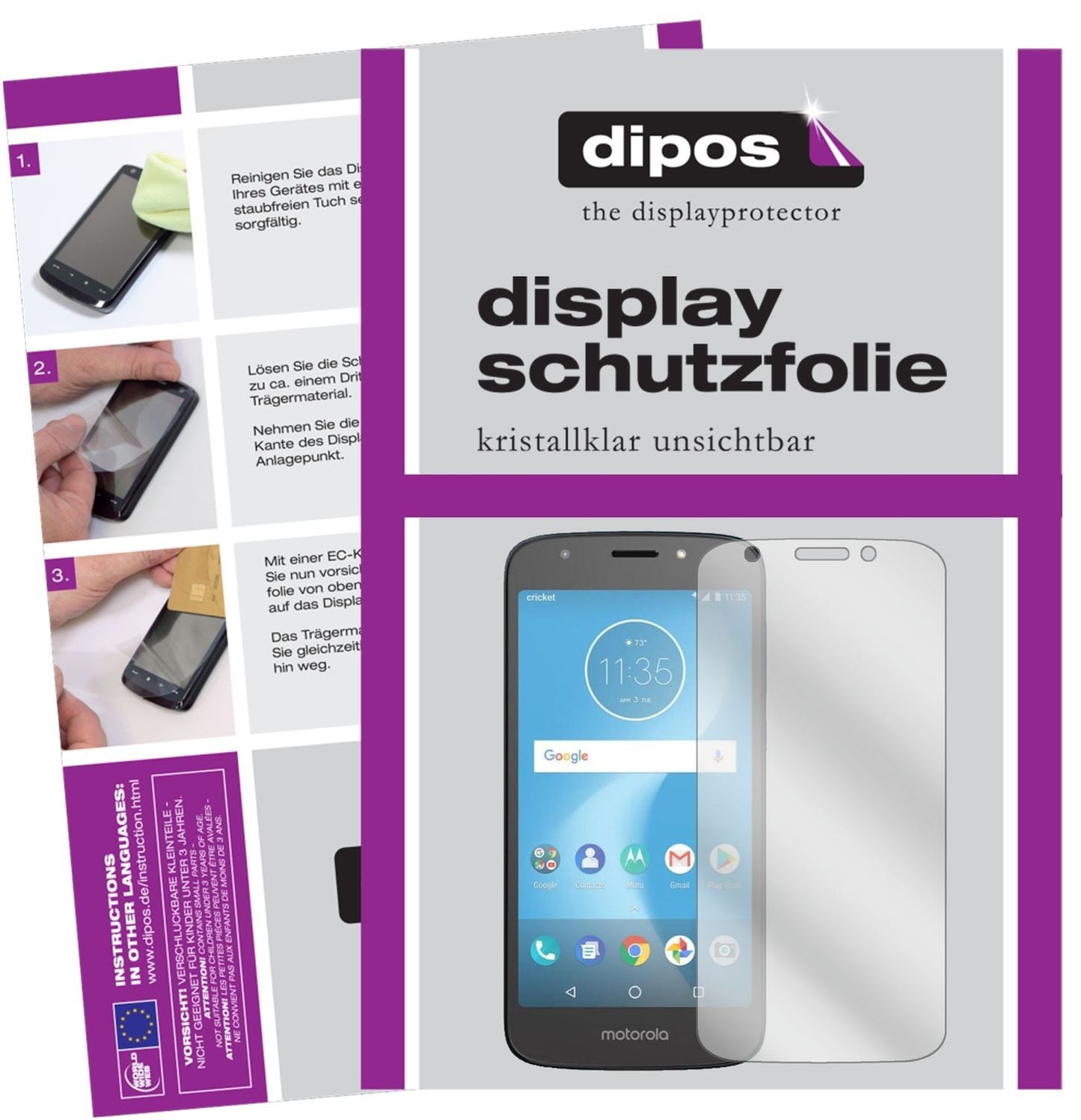 2x Schutzfolie klar für Motorola Moto E5 Play SD42 (1)