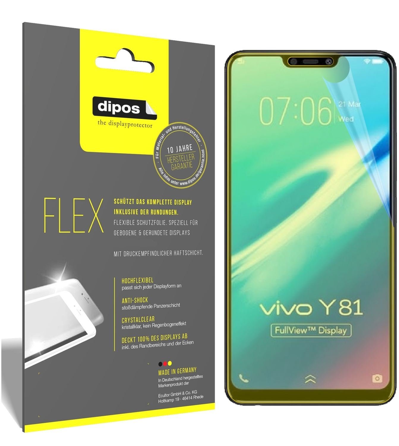 3x 3D Full Cover Schutzfolie für Vivo Y81 (1)