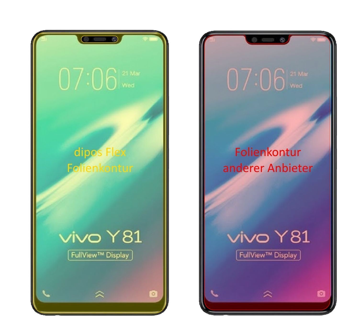 3x 3D Full Cover Schutzfolie für Vivo Y81 (2)