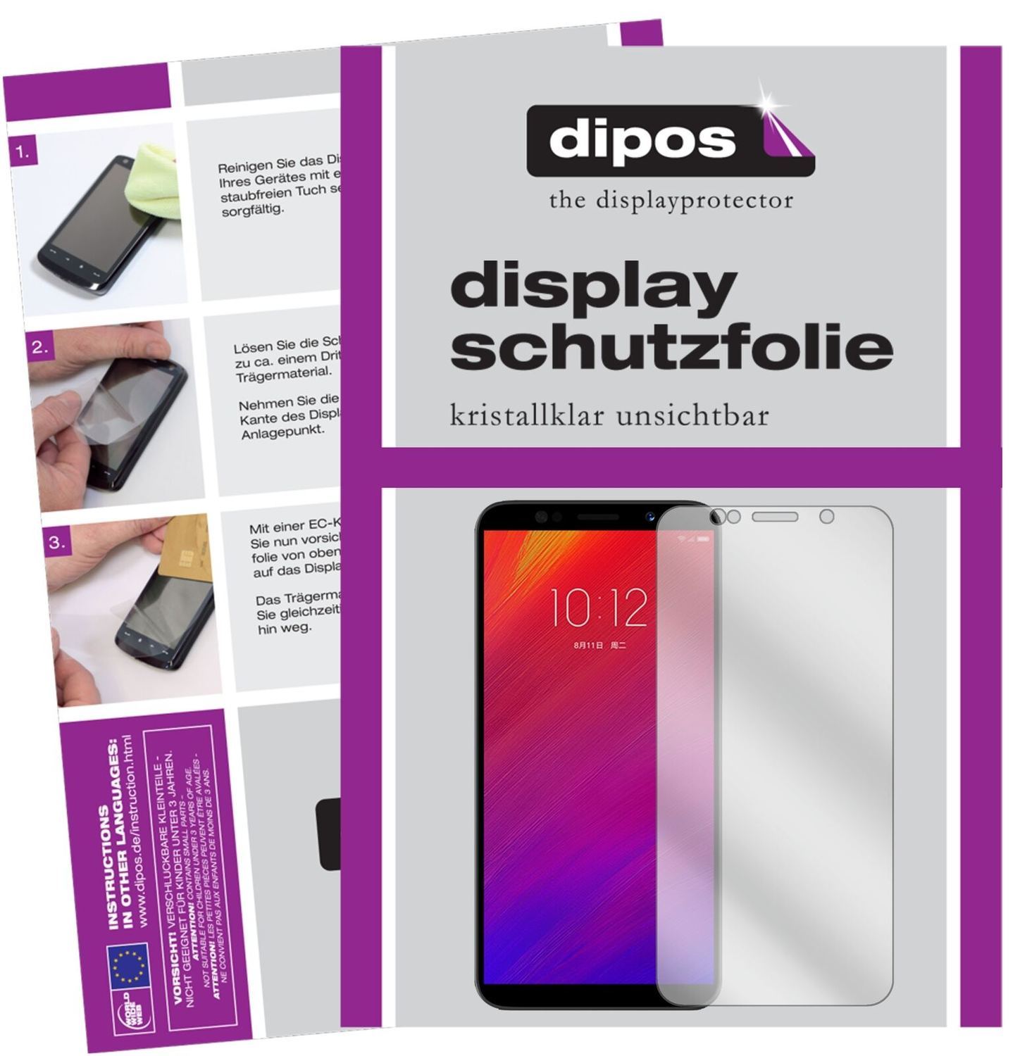 1x Schutzfolie klar für Lenovo A5 Display-Schutzfo (2)