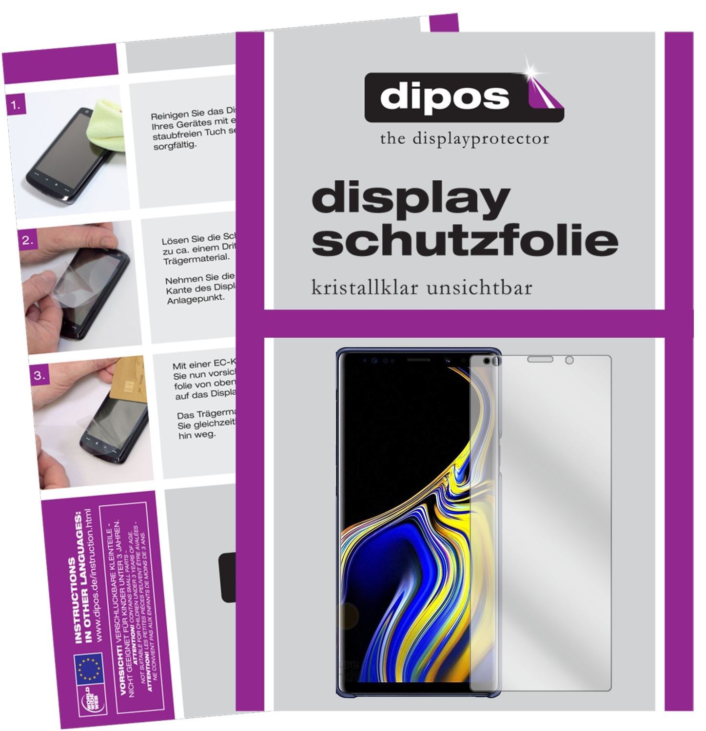 6x Schutzfolie klar für Samsung Galaxy Note 9 Disp (1)
