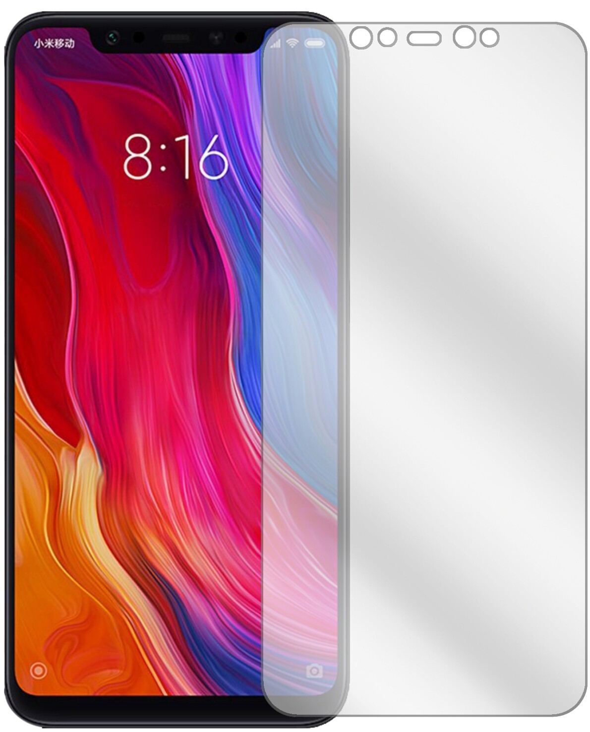 2x Schutzfolie klar für Xiaomi Mi 8 Explorer Displ (2)