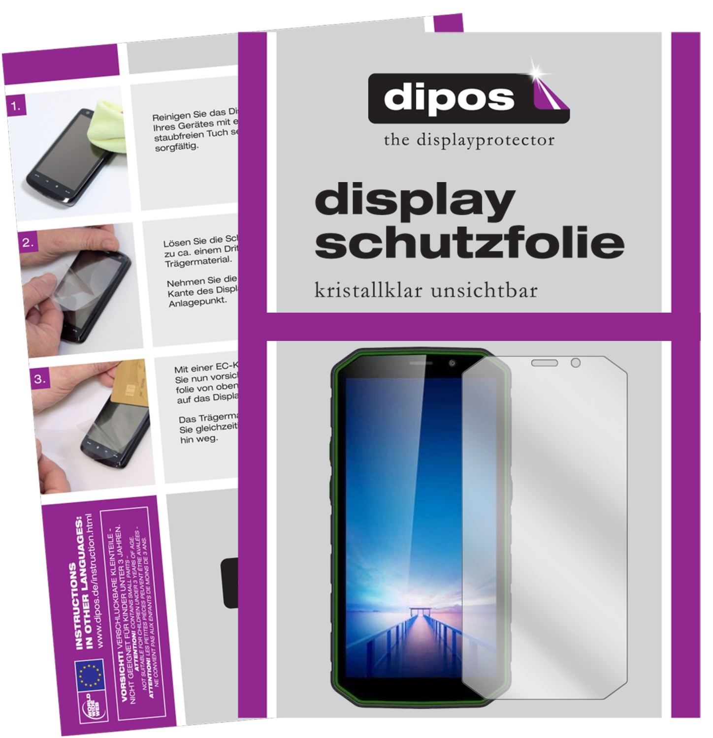6x Schutzfolie klar für Guophone XP9800 Display-Sc (1)