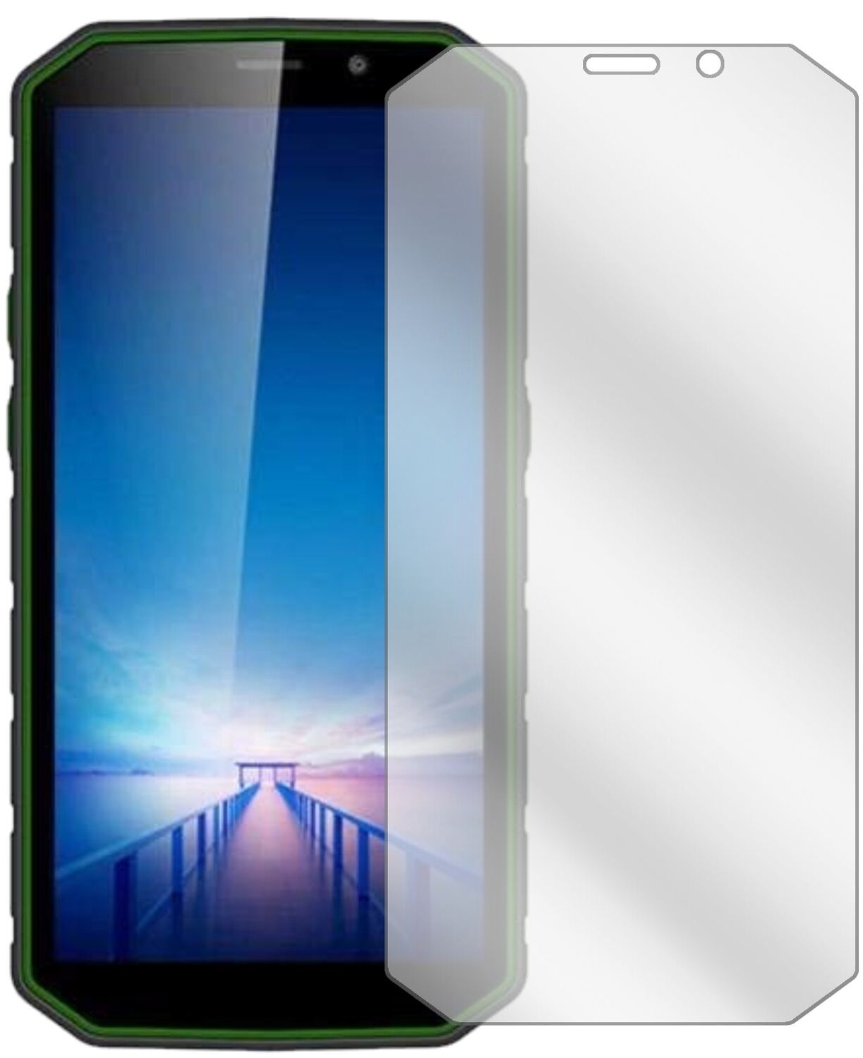 2x Schutzfolie klar für Guophone XP9800 Display-Sc (2)