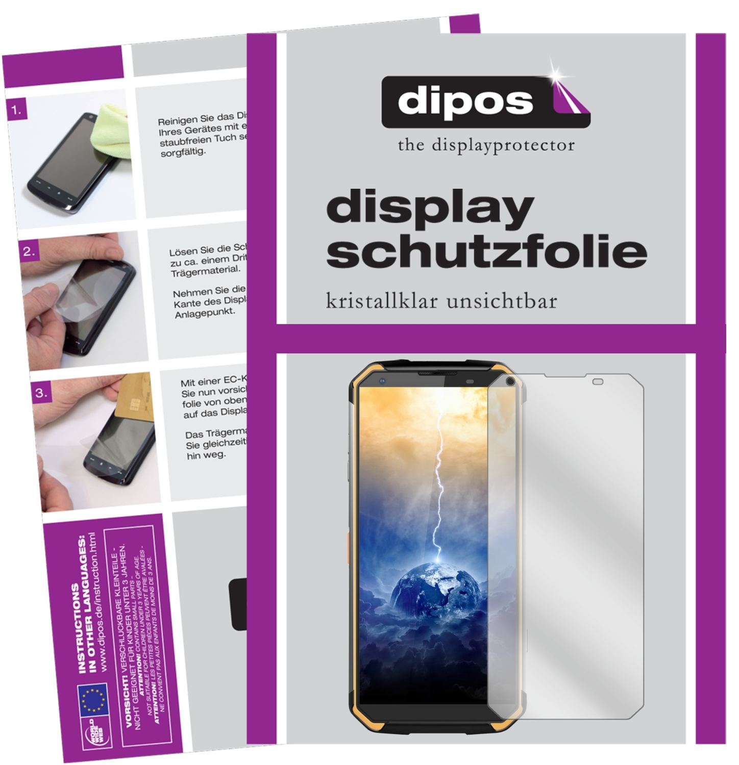 2x Schutzfolie klar für Blackview BV9500 Display-S (1)