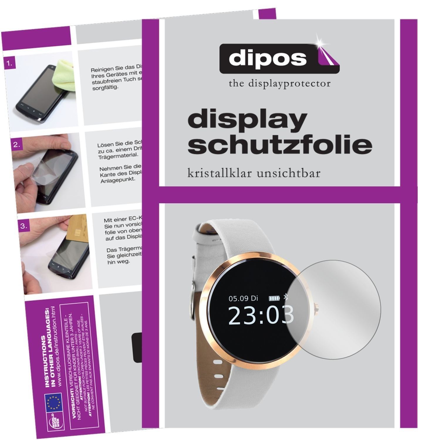 6x Schutzfolie klar für X-Watch SIONA Smartwatch D (1)
