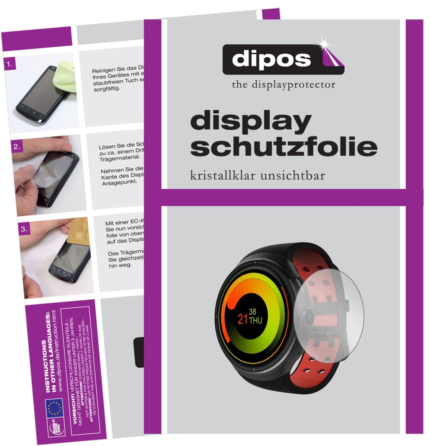 6x Schutzfolie klar für Zeblaze Thor Display-Schut (1)