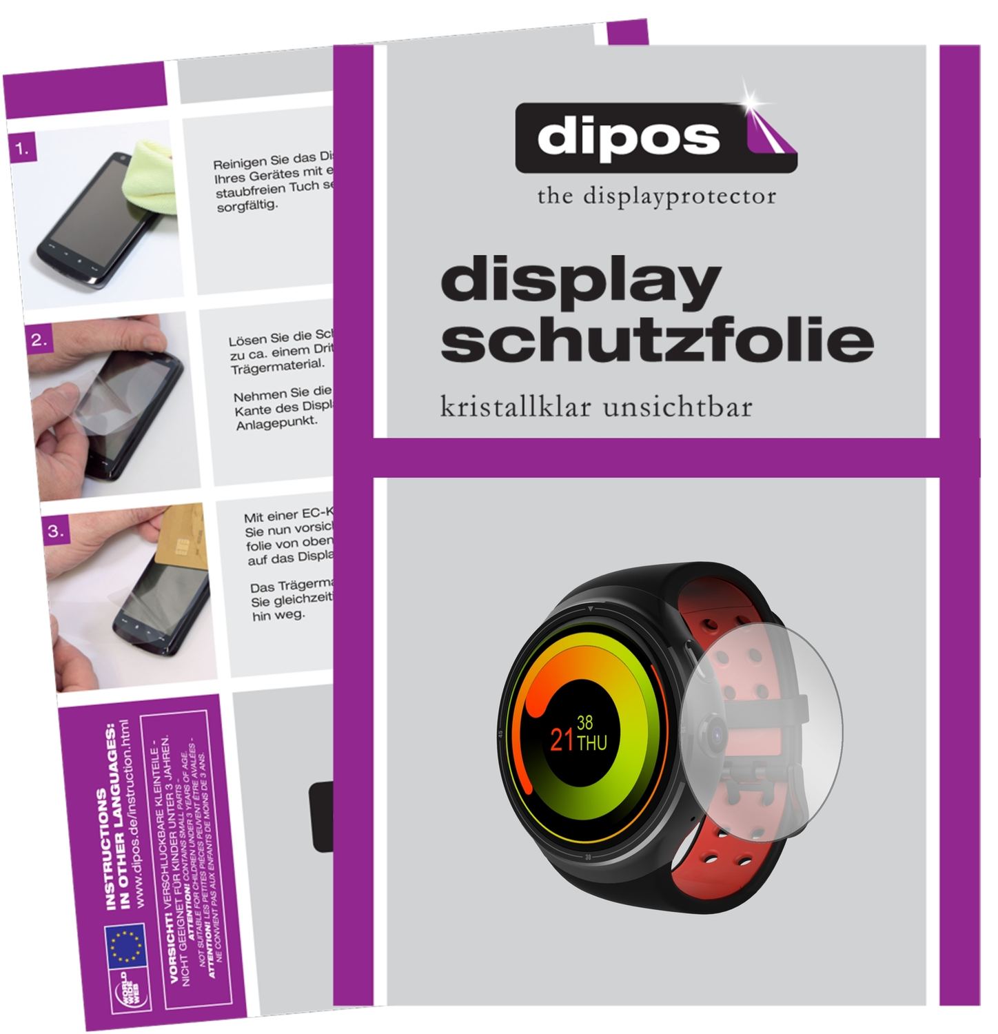 6x Schutzfolie klar für Zeblaze Thor Display-Schut (1)