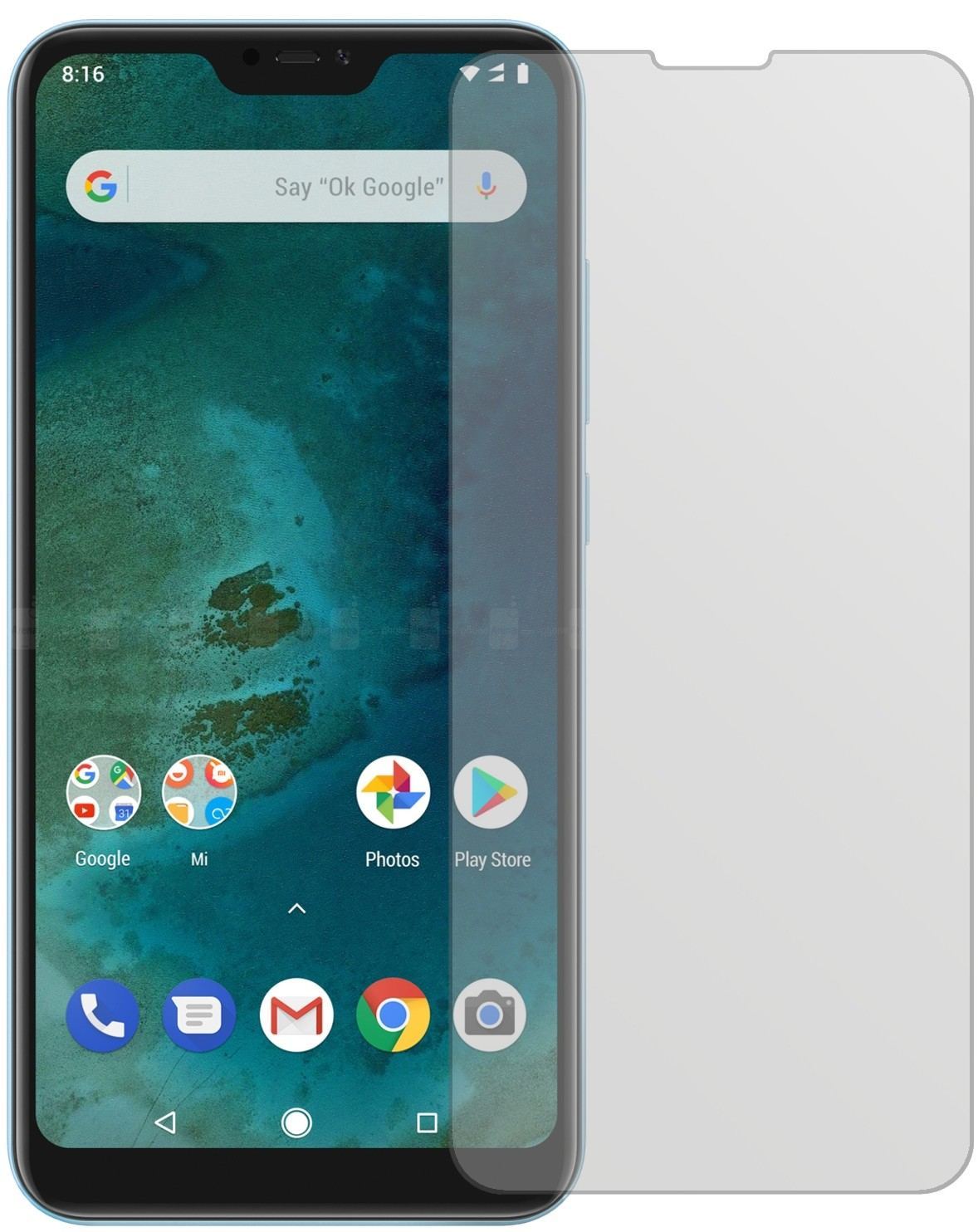 6x Schutzfolie matt für Xiaomi Mi A2 Lite Display- (2)