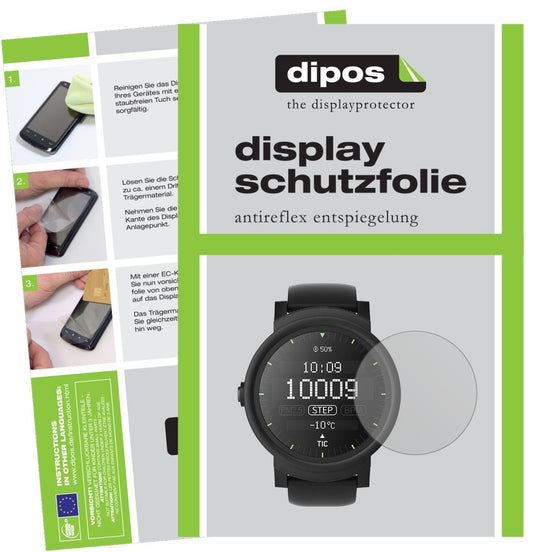 6x Schutzfolie matt für Ticwatch E Smartwatch Disp (1)