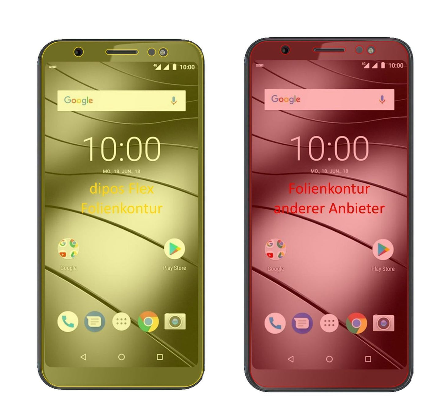3x 3D Full Cover Schutzfolie für Gigaset GS185 (2)