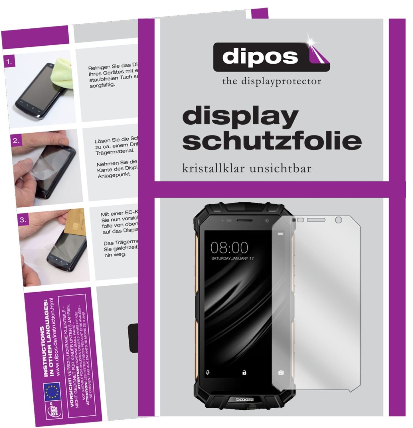 5x Schutzfolie klar für Aermoo M1 Display-Schutzfo (2)