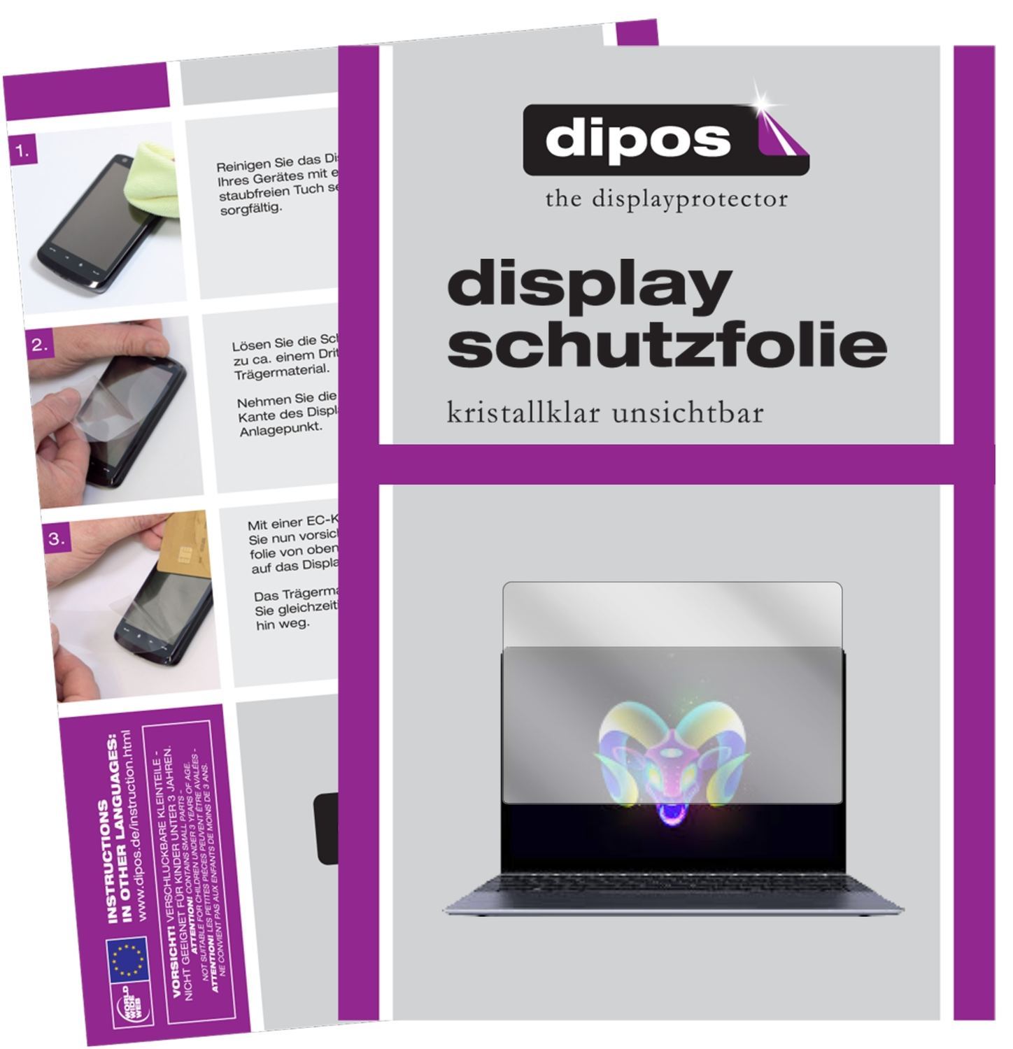 2x Schutzfolie klar für Chuwi LapBook SE Display-S (1)