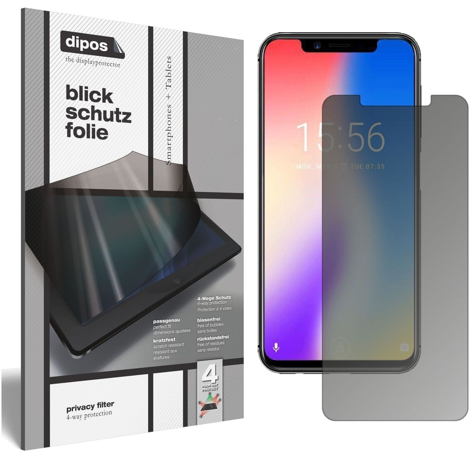 Blickschutzfolie für Umidigi One matt Schutzfolie  (2)