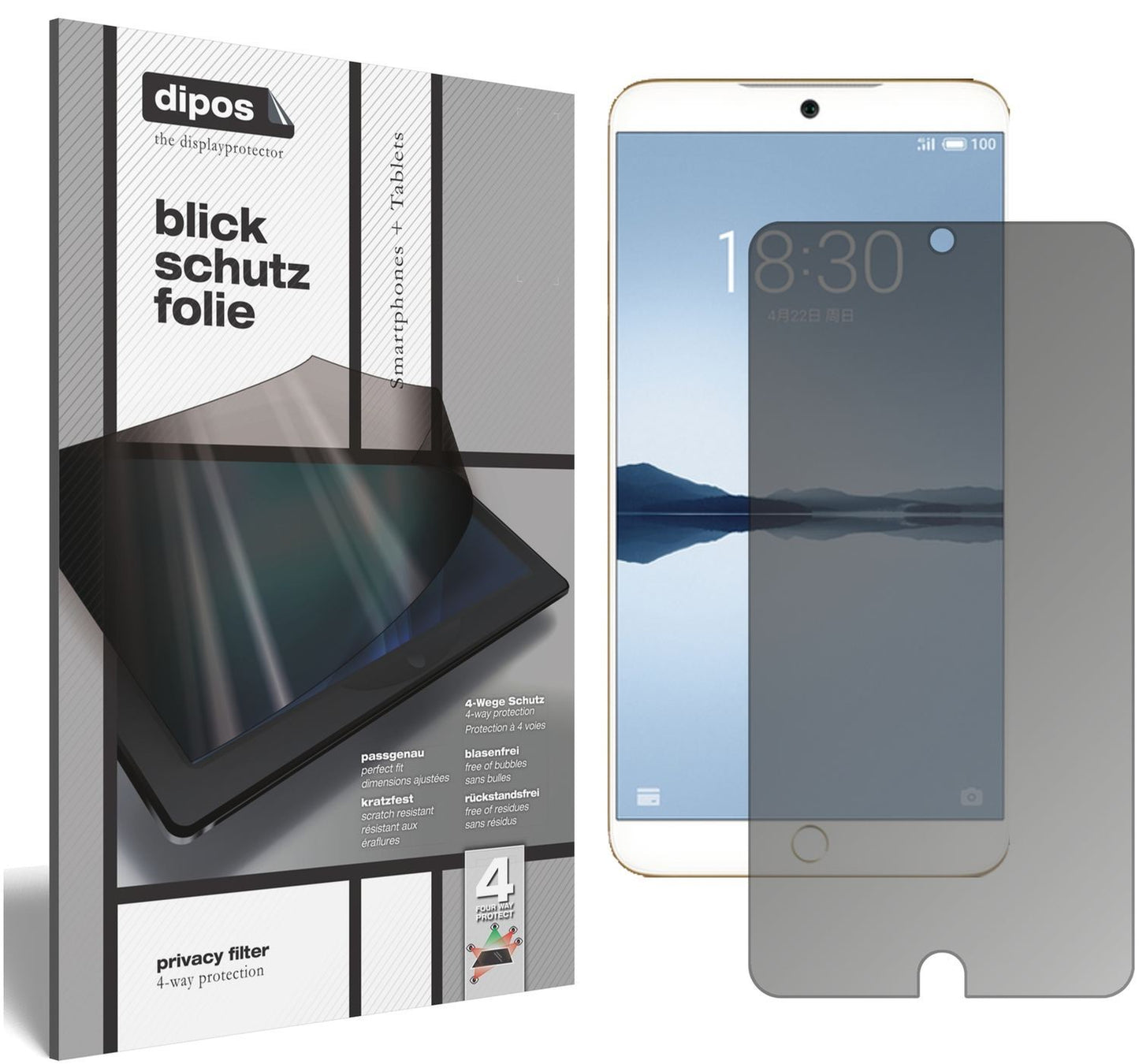 Blickschutzfolie für Meizu 15 Plus matt Schutzfoli (1)