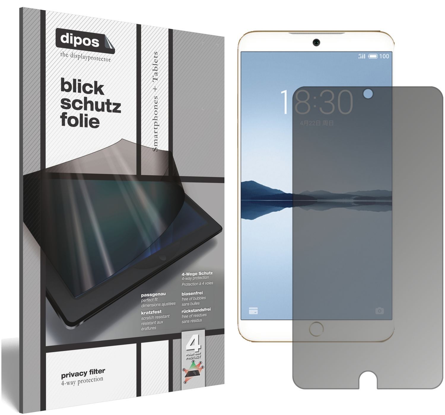 Blickschutzfolie für Meizu 15 Plus matt Schutzfoli (1)