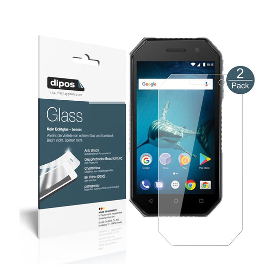 2x 9H Schutzfolie für BQ Mobile 4077 Shark Mini Pa (1)