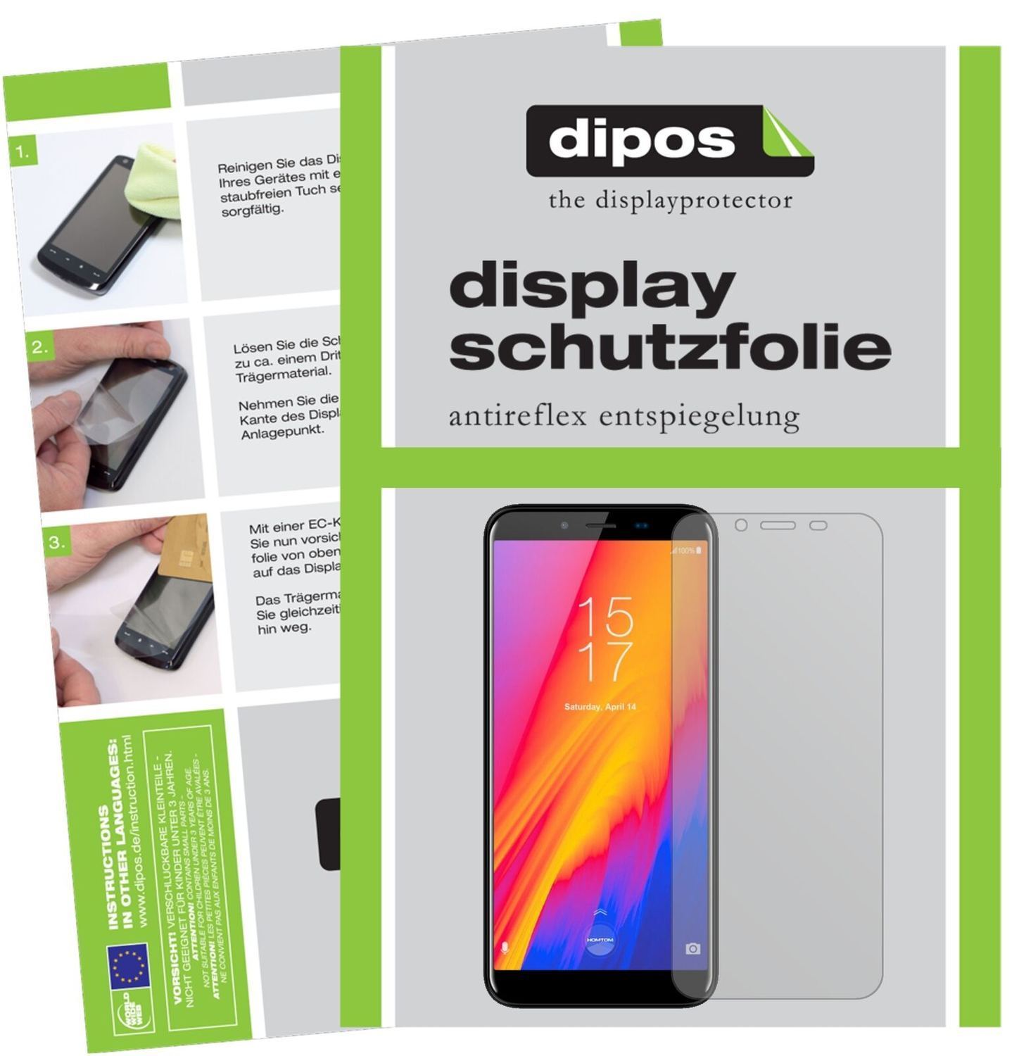 5x Schutzfolie matt für HomTom S99 Display-Schutzf (2)