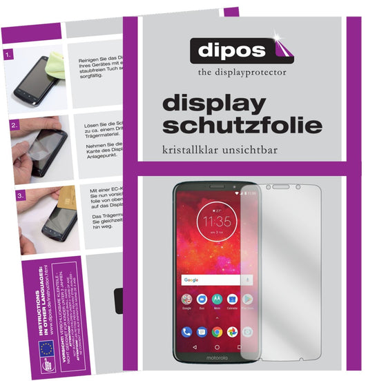 2x Schutzfolie klar für Motorola Moto Z3 Play Disp (1)