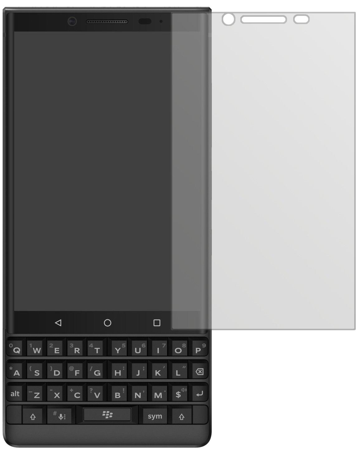 6x Schutzfolie matt für Blackberry Key 2 Display-S (2)