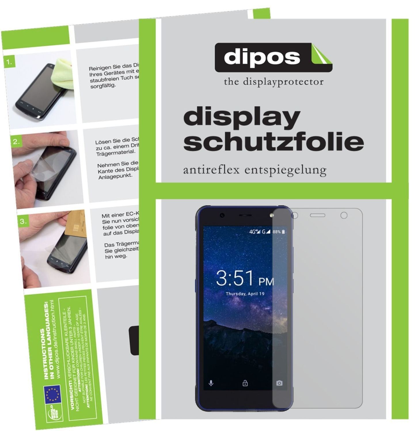1x Schutzfolie matt für Wieppo E1 2018 Display-Sch (2)